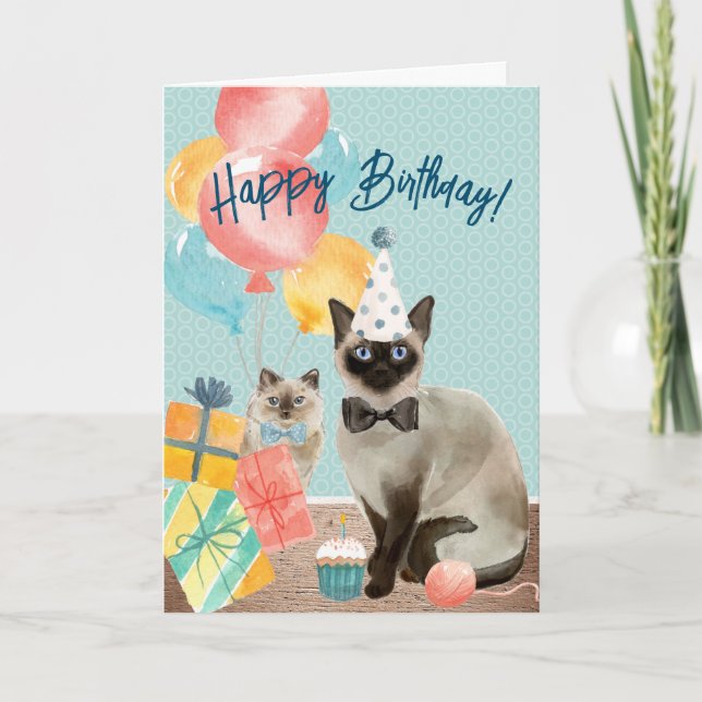 Happy Birthday Cat Lover | Funny Edith Text Karte (Vorderseite)