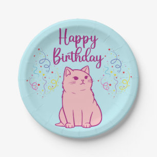 Happy Birthday Cat Pappteller