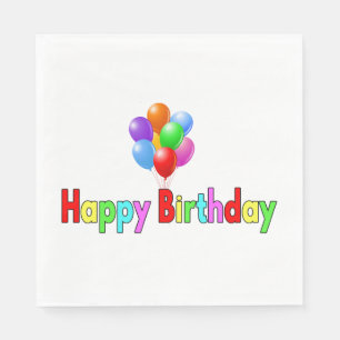 Happy Birthday Celebration Party Serviette