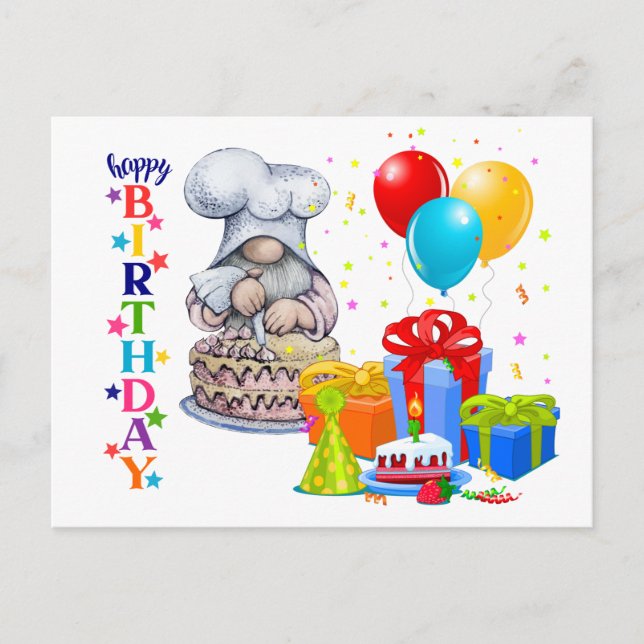 Happy Birthday Celebration Postkarte (Vorderseite)