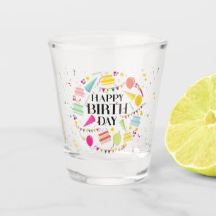 Happy Birthday Celebrations Shot Glass Schnapsglas