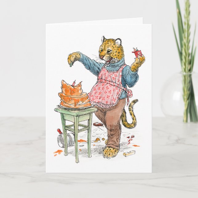 Happy Birthday Cheetah Card Karte (Vorderseite)