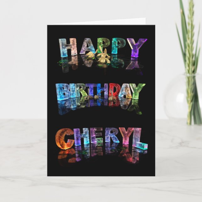 Happy Birthday Cheryl Card Karte (Vorderseite)