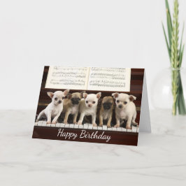 Happy Birthday Chihuahua Puppy Dog (Chewawa) Karte