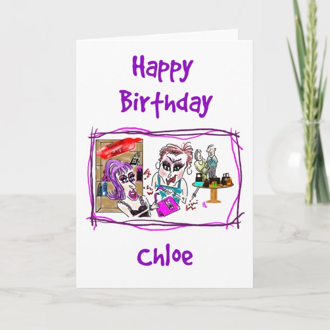 Happy Birthday - Chloe Karte (Vorderseite)
