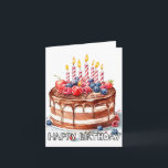 Happy Birthday Chocolate Cake Art Karte<br><div class="desc">Diese super phantastische Geburtstagskarte zeigt Ihnen einen leckeren Geburtstagskuchen mit viel Vereisung. Bitte passen Sie diese Karte mit Ihrem Text an, um sie einzigartig und einzigartig zu machen.</div>