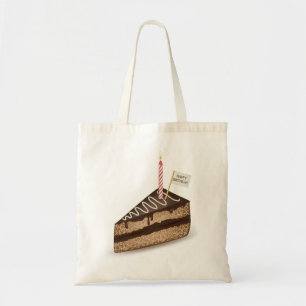 Happy Birthday Chocolate Cake Tote Bag Tragetasche