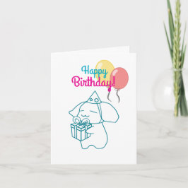 Happy Birthday Chomochi Bunny Karte