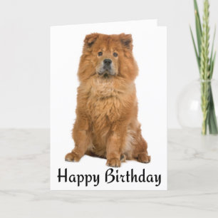 Happy Birthday Chow Chow Puppy Dog Karte