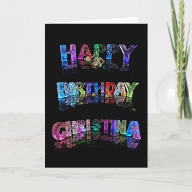 Happy Birthday Christina Card Karte (Vorderseite)