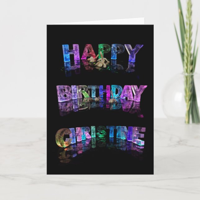 Happy Birthday Christine Card Karte (Vorderseite)