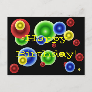 Happy Birthday Circles Postkarte
