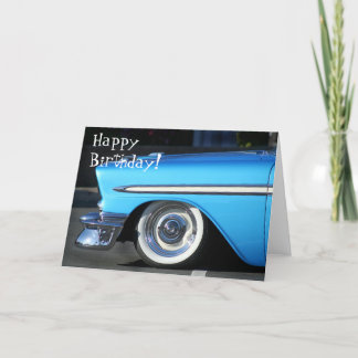 Happy Birthday Classic Car Grußkarte Karte