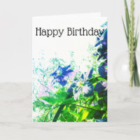 *~* Happy Birthday Clematis Blue Blume Customize