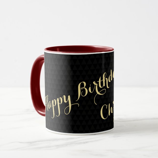 Happy Birthday Coffee Tasse (Vorderseite Links)