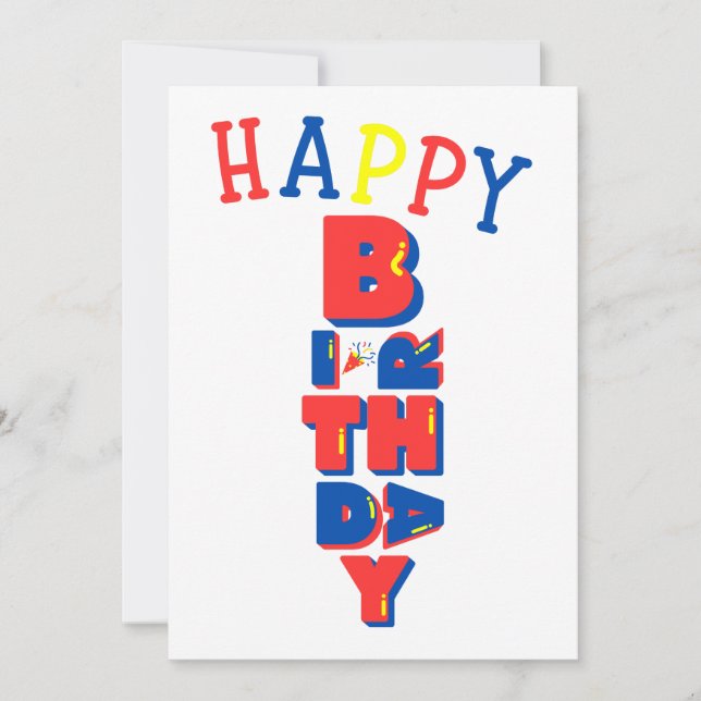 Happy Birthday Color Remix Einladung (Vorderseite)
