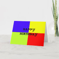 Happy Birthday Colored Block Art