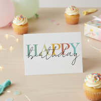 Happy Birthday Colorful Simple