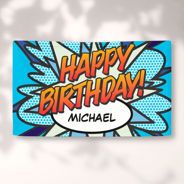 HAPPY BIRTHDAY Comic Pop Art Banner (Von Creator hochgeladen)
