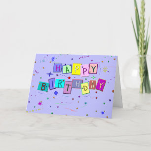 Happy Birthday Confetti Karte