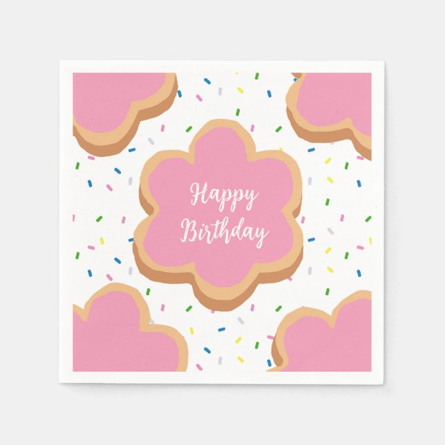 Happy Birthday Cookie Sprinkle Company Serviette (Vorderseite)