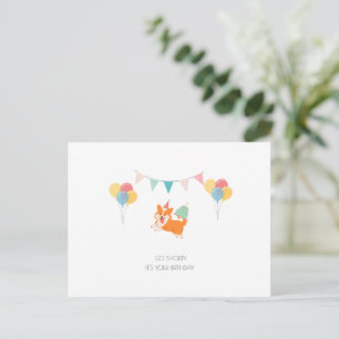HAPPY BIRTHDAY CORGI CARD POSTKARTE