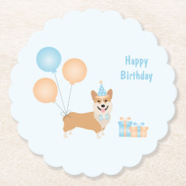 Happy Birthday Corgi Dog Untersetzer