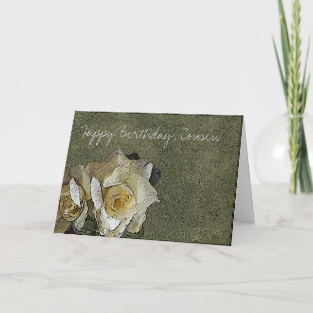 Happy Birthday Cousin Karte (Vorderseite)