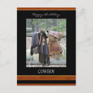 Happy Birthday Cowboy Postcard Postkarte