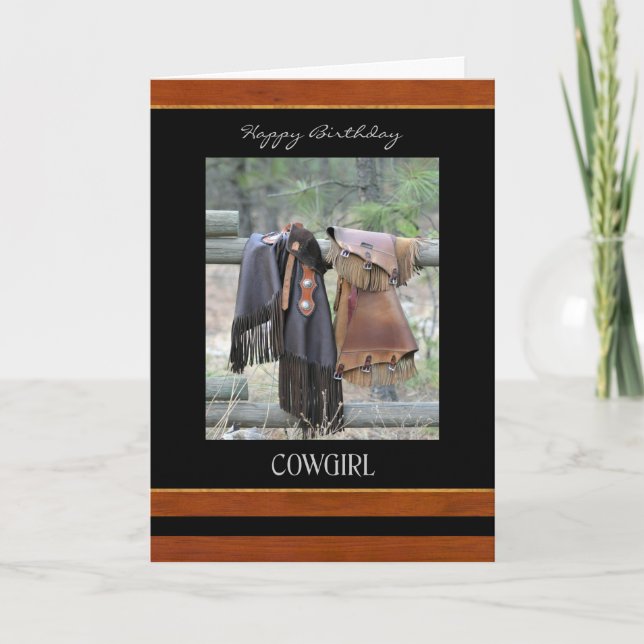 Happy Birthday Cowgirl Card Karte (Vorderseite)