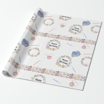 Happy Birthday Crochet Wrapping Paper