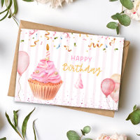 Happy Birthday Cupcake Geburtstagskarte