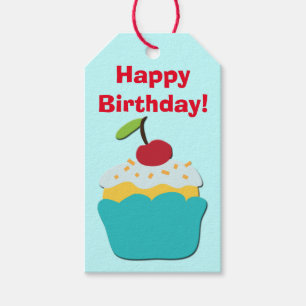 Happy Birthday Cupcake Geschenkanhänger
