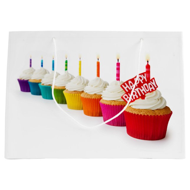 Happy Birthday Cupcakes Große Geschenktüte (Happy Birthday Gift Bag!)