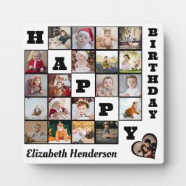 Happy Birthday Custom 21 Foto Collage Geschenk Fotoplatte