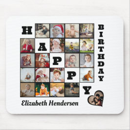 Happy Birthday Custom 21 Foto Collage Geschenk Mousepad