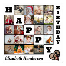 Happy Birthday Custom 21 Foto Collage Geschenk