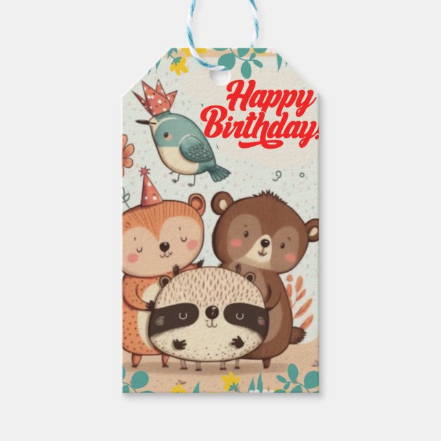 Happy Birthday Custom Card Geschenkanhänger (Vorderseite)
