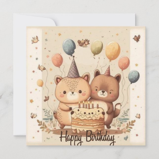 Happy Birthday Custom Card Karte (Vorderseite)