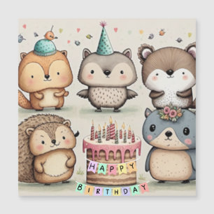 Happy Birthday Custom Card Magnetkarte
