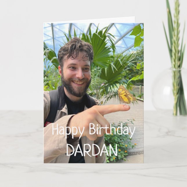 Happy Birthday Custom Foto Card Karte (Vorderseite)