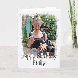 Happy Birthday Custom Foto Card Karte