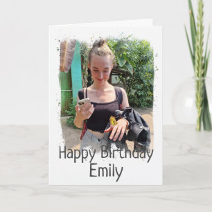 Happy Birthday Custom Foto Card Karte