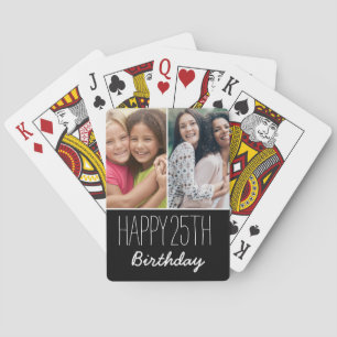 Happy Birthday Custom Jahr 2 Foto Personalisiert Spielkarten