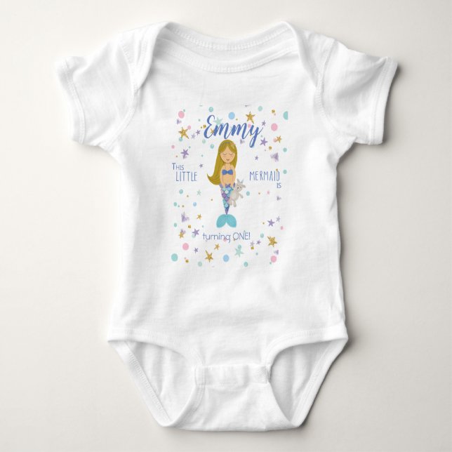 Happy Birthday Custom Little Mermaid Shirt (Vorderseite)