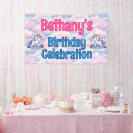 Happy Birthday Custom Magical Unicorn Banner