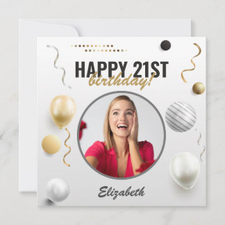 Happy Birthday Custom Modern Foto Gift
