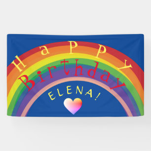 "Happy Birthday!"Custom Rainbow Banner
