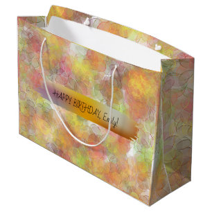 Happy Birthday Custom Text Trend Personalisiert Große Geschenktüte