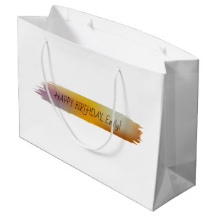 Happy Birthday Custom Text Trend Personalisiert Große Geschenktüte